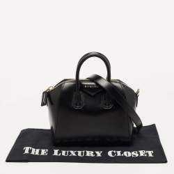 Pre Owned Givenchy Black Leather Mini Antigona Satchel