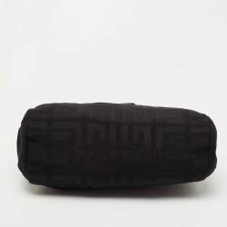 Pre Owned Givenchy Black Signature Fabric Logo Shoulder Bag