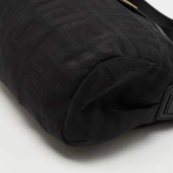 Pre Owned Givenchy Black Signature Fabric Logo Shoulder Bag