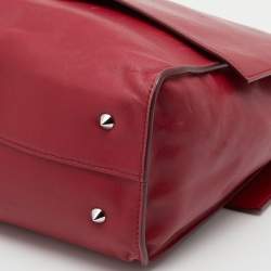 Givenchy Red Leather Shark Tooth Top Handle Bag