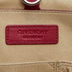 Givenchy Red Leather Shark Tooth Top Handle Bag