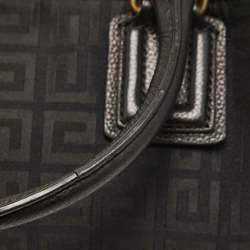 Pre Owned Givenchy Black Signature Canvas and Leather Double Zip Tote