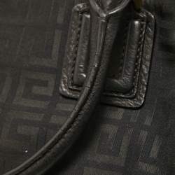 Pre Owned Givenchy Black Signature Canvas and Leather Double Zip Tote