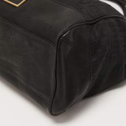 Pre Owned Givenchy Black Signature Canvas and Leather Double Zip Tote