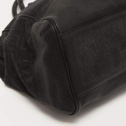 Pre Owned Givenchy Black Signature Canvas and Leather Double Zip Tote