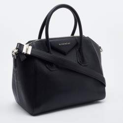 Pre Owned Givenchy Black Leather Small Antigona Satchel