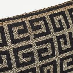Givenchy Black Monogram Canvas and Leather Tassel Baguette Bag