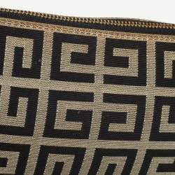 Givenchy Black Monogram Canvas and Leather Tassel Baguette Bag