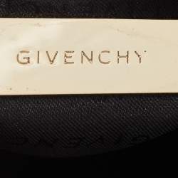 Givenchy Black Monogram Canvas and Leather Tassel Baguette Bag