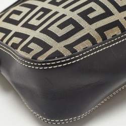 Givenchy Black Monogram Canvas and Leather Tassel Baguette Bag