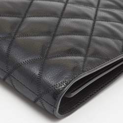 Pre Owned Givenchy Black Quilted Leather Large Gem Shoulder Bag