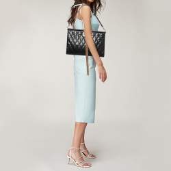 Pre Owned Givenchy Black Quilted Leather Large Gem Shoulder Bag