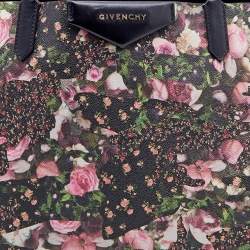Pre Owned Givenchy Multicolor Floral Print Coated Canvas and Leather Antigona Shopper Tote