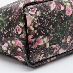 Pre Owned Givenchy Multicolor Floral Print Coated Canvas and Leather Antigona Shopper Tote