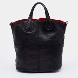 Pre Owned Givenchy Black Leather Large Nightingale Hobo