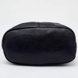 Pre Owned Givenchy Black Leather Large Nightingale Hobo