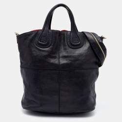 Pre Owned Givenchy Black Leather Large Nightingale Hobo