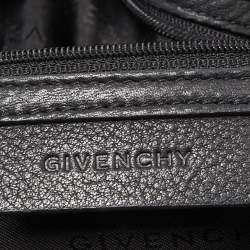 Pre Owned Givenchy Black/Grey Monogram Canvas and Leather Hobo