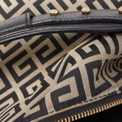 Pre Owned Givenchy Black/Grey Monogram Canvas and Leather Hobo