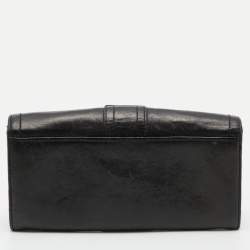 Givenchy Deep Green Leather Flap Continental Wallet