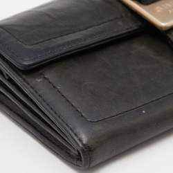 Givenchy Deep Green Leather Flap Continental Wallet