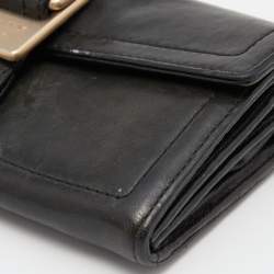 Givenchy Deep Green Leather Flap Continental Wallet