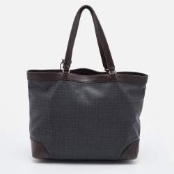 Givenchy Grey/Brown Monogram Coated Canvas and Leather Tote