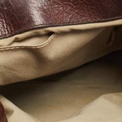 Givenchy Dark Brown Leather Buckle Flap Top Handle Bag