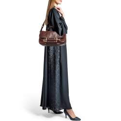 Givenchy Dark Brown Leather Buckle Flap Top Handle Bag