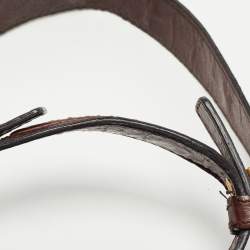 Givenchy Dark Brown Leather Buckle Flap Top Handle Bag