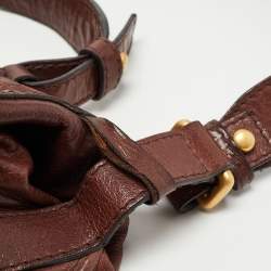 Givenchy Dark Brown Leather Buckle Flap Top Handle Bag