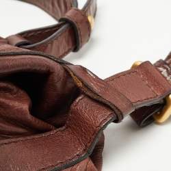 Givenchy Dark Brown Leather Buckle Flap Top Handle Bag