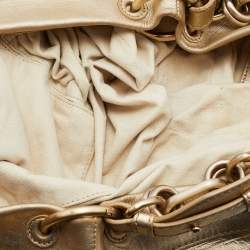 Givenchy Gold Monogram Leather Hobo