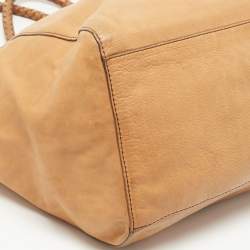 Givenchy Beige Embossed Leather Braided Handle Tote
