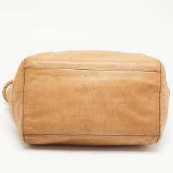Givenchy Beige Embossed Leather Braided Handle Tote