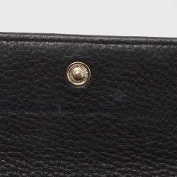 Pre Owned Givenchy Black Monogram Canvas and Leather Flap Continental Wallet