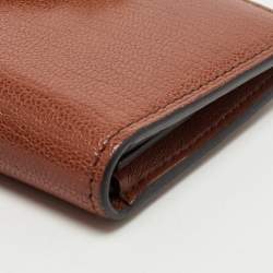 Pre Owned Givenchy Brown Leather GV3 Card Holder