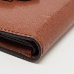 Pre Owned Givenchy Brown Leather GV3 Card Holder