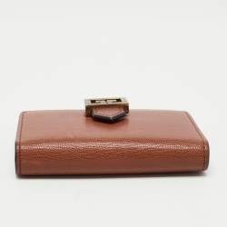 Pre Owned Givenchy Brown Leather GV3 Card Holder