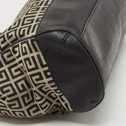 Givenchy Black/White Monogram Canvas and Leather Double Zip Tote