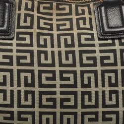 Givenchy Black/White Monogram Canvas and Leather Double Zip Tote