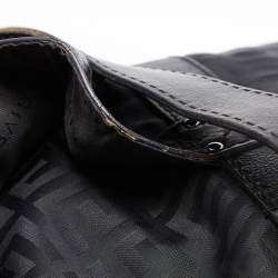 Pre Owned Givenchy Black Signature Nylon and Leather Zip Satchel