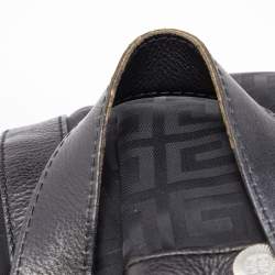 Pre Owned Givenchy Black Signature Nylon and Leather Zip Satchel