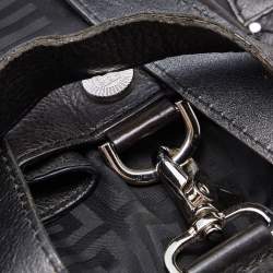 Pre Owned Givenchy Black Signature Nylon and Leather Zip Satchel