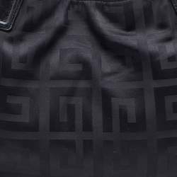 Pre Owned Givenchy Black Signature Nylon and Leather Front Zip Hobo