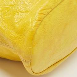 Pre Owned Givenchy Yellow Patent Leather Nightingale Satchel