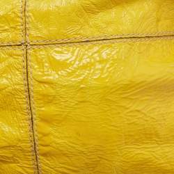 Pre Owned Givenchy Yellow Patent Leather Nightingale Satchel