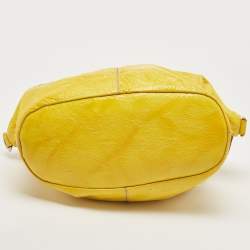 Pre Owned Givenchy Yellow Patent Leather Nightingale Satchel