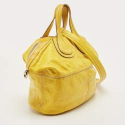 Pre Owned Givenchy Yellow Patent Leather Nightingale Satchel