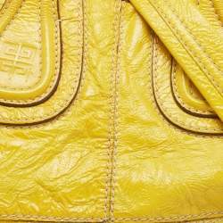 Pre Owned Givenchy Yellow Patent Leather Nightingale Satchel